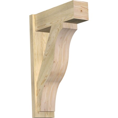 Ekena Millwork Funston Block Rough Sawn Outlooker, Douglas Fir, 8"W x 24"D x 36"H OUT08X24X36FST05RDF